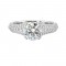 14Kt White Gold Semi Mount 1/2Ctw For 1 1/2Ctw Round Center