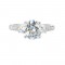 14Kt White Gold Semi Mount 1/2Ctw For 2Ctw Round Center