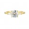14Kt Yellow Gold Semi Mount 1/7Ctw For 1 1/2Ctw Round Center