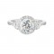 14Kt White Gold Semi Mount 3/8Ctw For 1 1/2Ctw Round Center