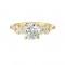 14Kt Yellow Gold Semi Mount 1/2Ctw For 1 1/2Ctw Round Center