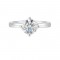 14Kt White Gold Semi Mount 1/20Ctw For 1 1/2Ctw Round Center