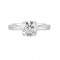 14Kt White Gold Semi Mount For 1 1/2Ctw Round Center