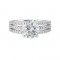 14Kt White Gold Semi Mount 3/8Ctw For 2Ctw Round Center