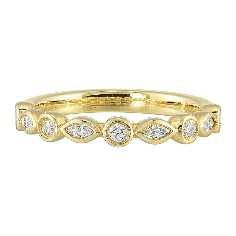 14K Yellow Gold Diamond 1/3Ctw Ring