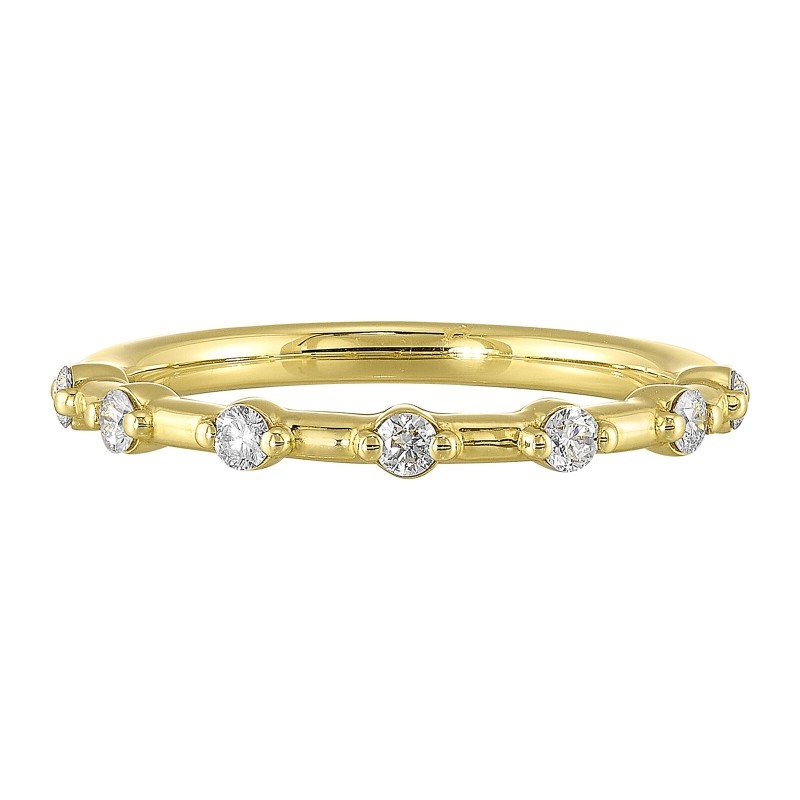 14K Yellow Gold Diamond 1/5Ctw Ring