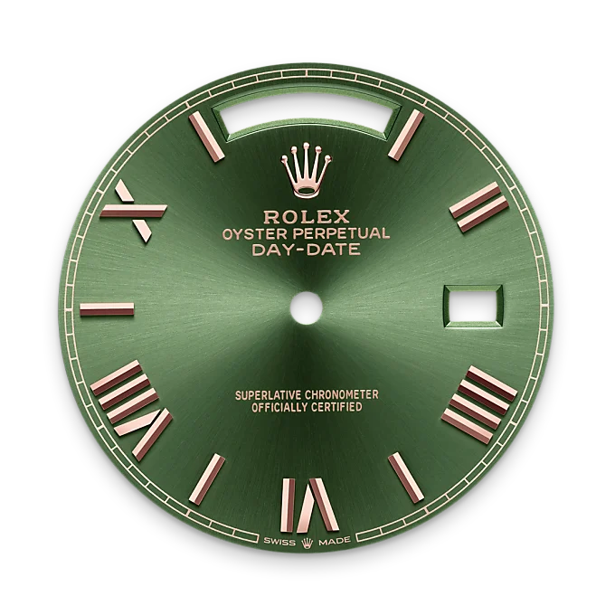 Olive green dial