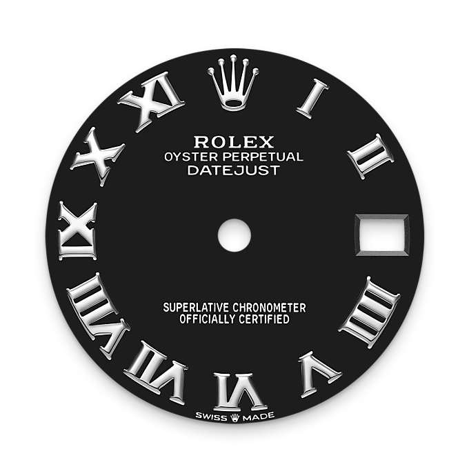 Bright black dial
