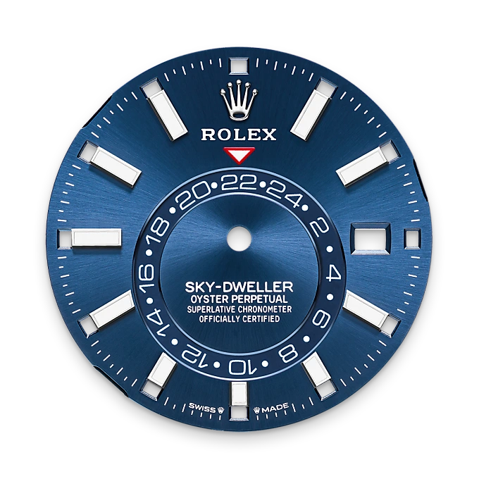 Bright blue dial